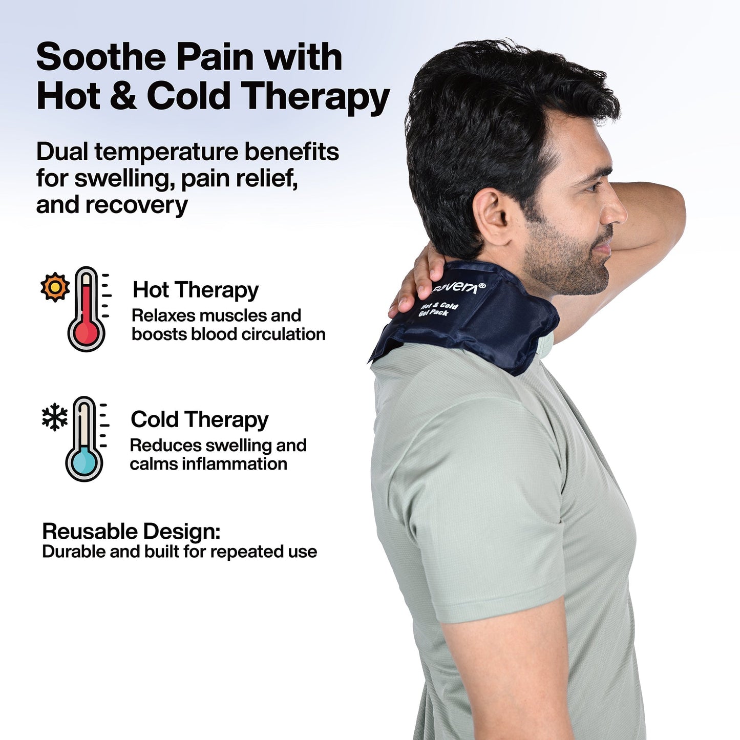 Reusable Hot & Cold Pack for Muscle Pain Relief & Injury