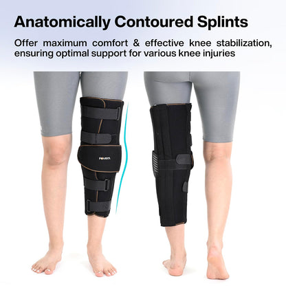 Knee Immobilizer Brace for Knee Support – Stabilizer Splint for Dislocation, Ligament Tear, & Injury Recovery